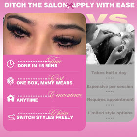 TNFVLONEINS Bottom Lash Clusters showing different style combinations