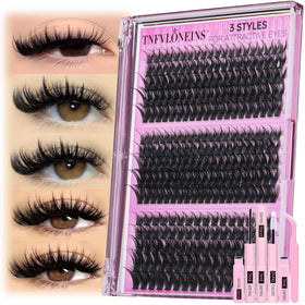 TNFVLONEINS Eyelash Clusters Kit 290Pcs front view
