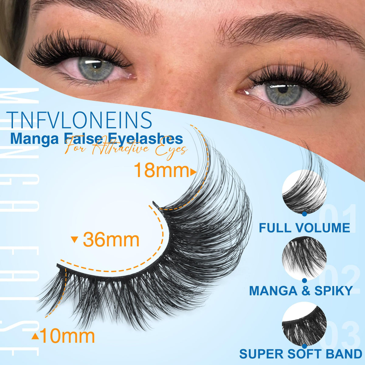 TNFVLONEINS manga lashes packaging