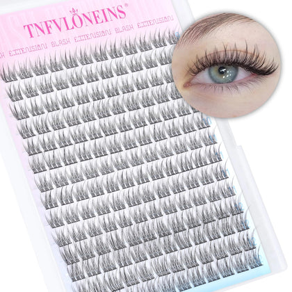 TNFVLONEINS Natural Lash Clusters 168Pcs front view