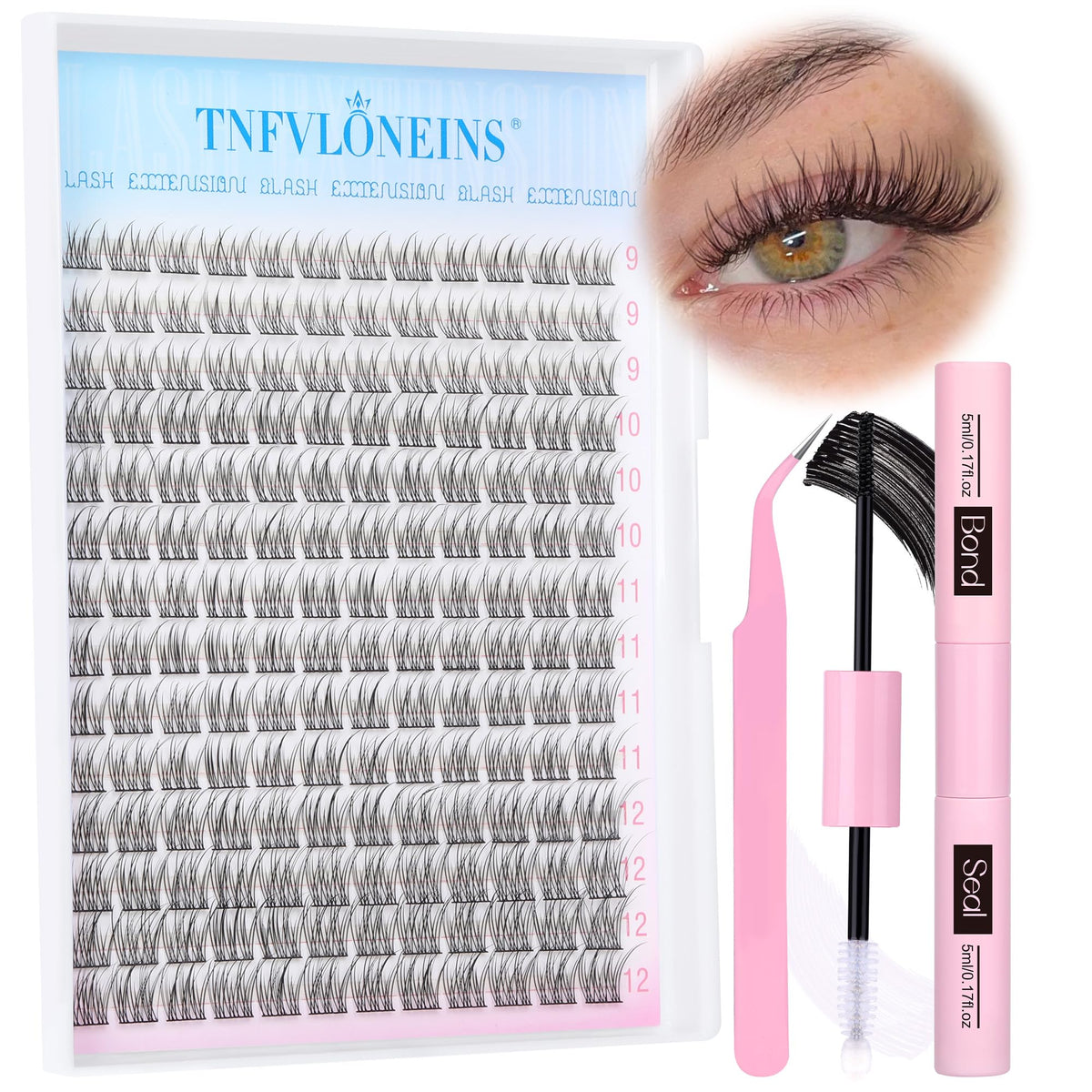 TNFVLONEINS Natural Lash Extension Kit 168Pcs front view