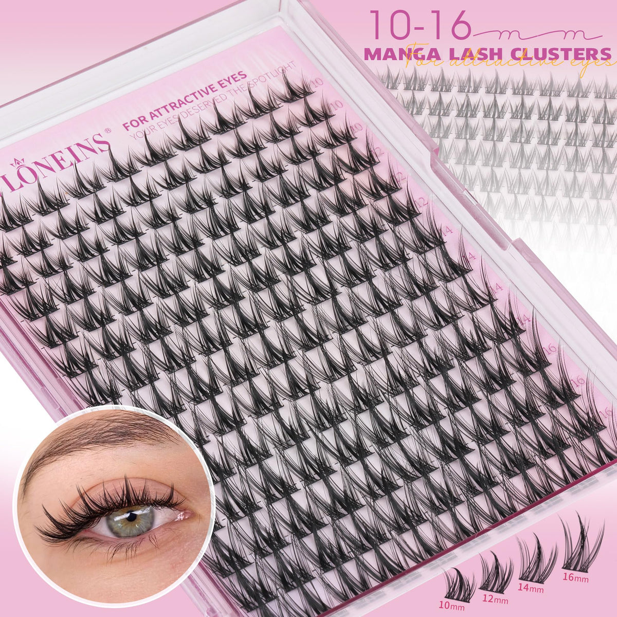 TNFVLONEINS Wispy Lash Clusters in various lengths