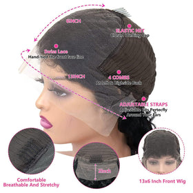 tobasew 13x6 HD Lace Front Wig close-up of the lace front