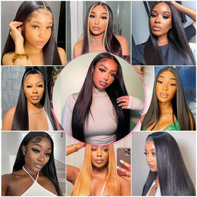 tobasew 13x6 HD Lace Front Wig on mannequin for display