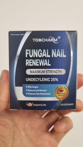 Tobcharm Toenail Fungus packaging with dimensions
