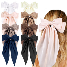 Tobeffect hair ribbon clips in assorted colours including black, white, and pink