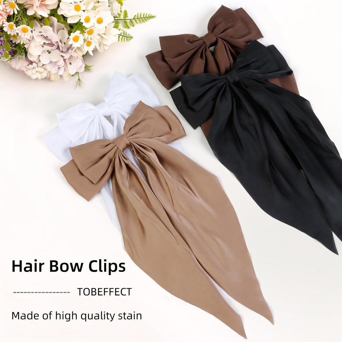 Tobeffect hair ribbon clips packaging front view