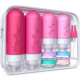 Tocelffe 18 pack travel bottles set with waterproof bag