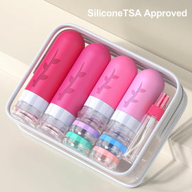 Tocelffe silicone bottles and accessories in waterproof bag