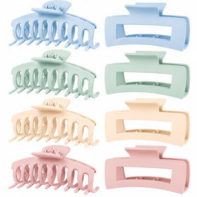 TOCESS 4.3 In Large Claw Clips Set in pastel colours front view