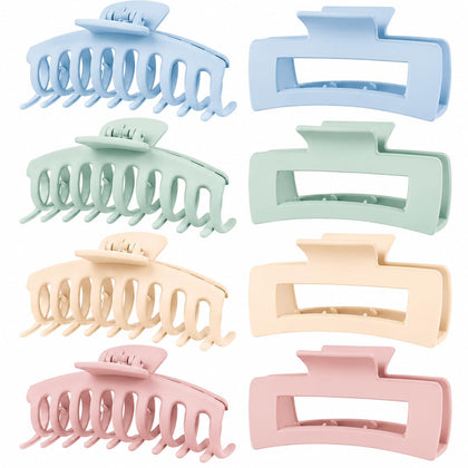 TOCESS 4.3 In Large Claw Clips Set in pastel colours front view