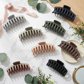 TOCESS hair claw clips packaging showing all 8 colours