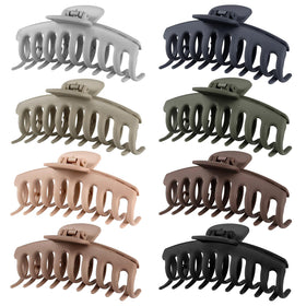 TOCESS Hair Claw Clips set of 8 in various neutral colours