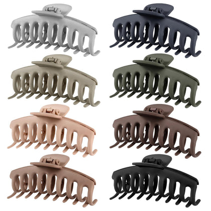 TOCESS Hair Claw Clips set of 8 in various neutral colours
