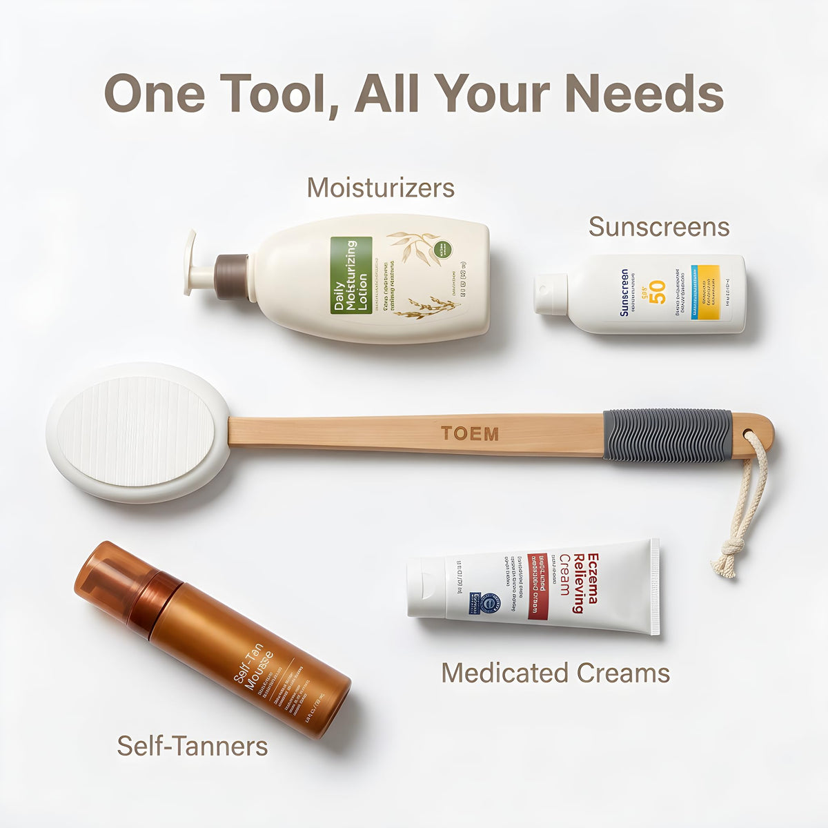 toem Back Lotion Applicator in bathroom setting