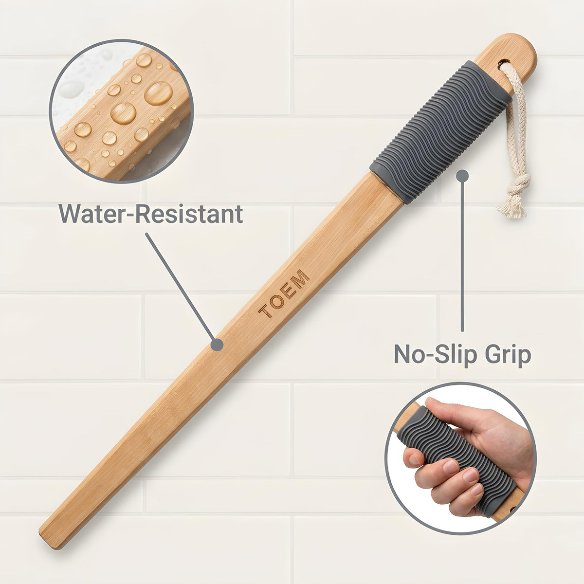 toem Back Lotion Applicator in use on back
