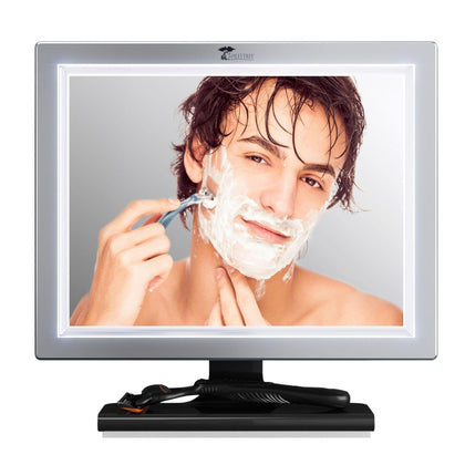ToiletTree Products Deluxe LED Fogless Shower Mirror front view