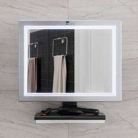 ToiletTree Products Deluxe LED Fogless Shower Mirror with warm water chamber