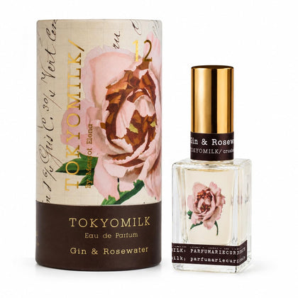 TOKYOMILK Gin & Rosewater Eau de Parfum glass bottle front view