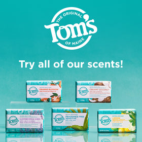 Tom's of Maine Lemon Bergamot Natural Bar Soap displayed on a shelf