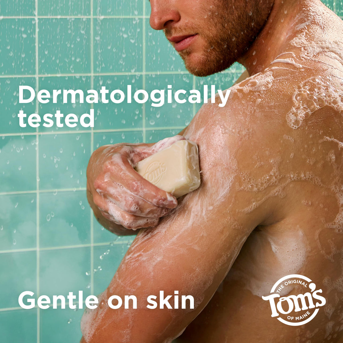 Tom's of Maine Lemon Bergamot Natural Bar Soap in a bathroom setting