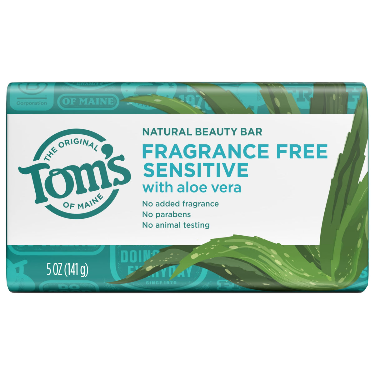 Tom's of Maine Natural Beauty Bar Soap 5 oz bars stacked