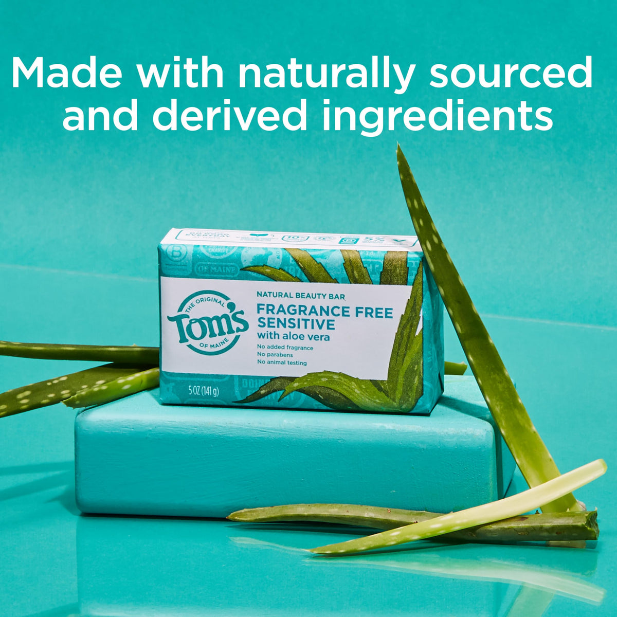 Tom's of Maine Natural Beauty Bar Soap 5 oz packaging side view