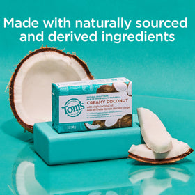Tom's of Maine Natural Beauty Bar Soap Creamy Coconut stacked bars