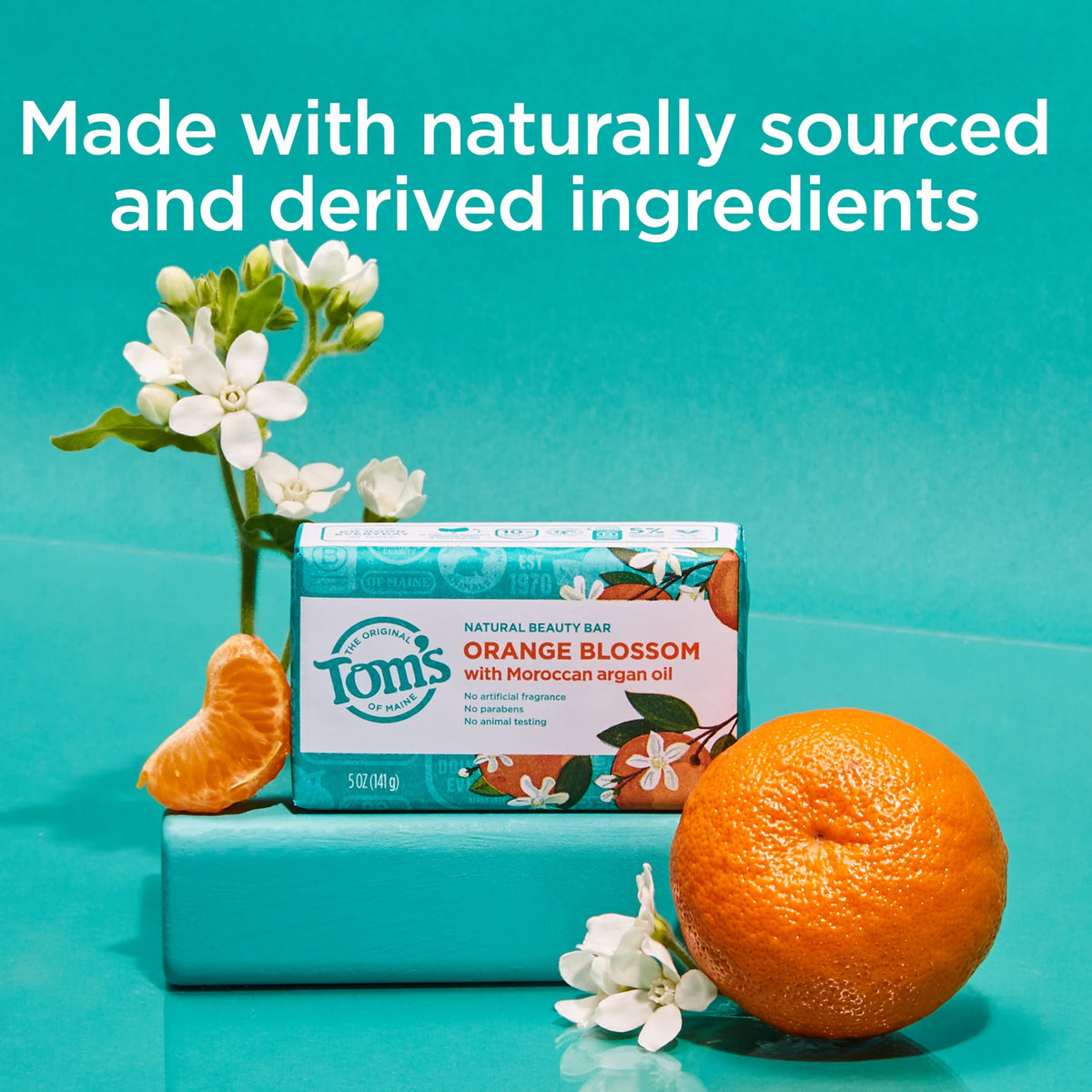 Tom's of Maine Natural Beauty Bar Soap Orange Blossom packaging