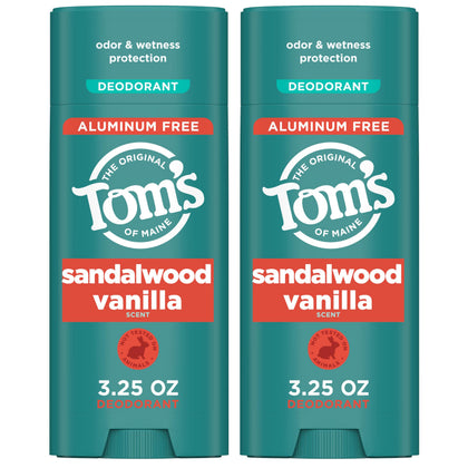 Tom's of Maine Sandalwood Vanilla Deodorant 2-Pack front view