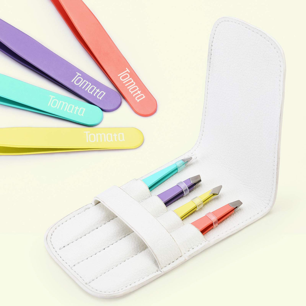 Tomata tweezers set in stylish travel case