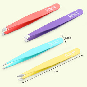 Tomata tweezers set with protective caps displayed