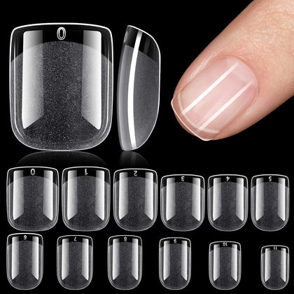 TOMICCA 360Pcs Extra Short Square Nail Tips front view