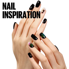 TOMICCA Black Gel Nail Polish 15ml brush close-up