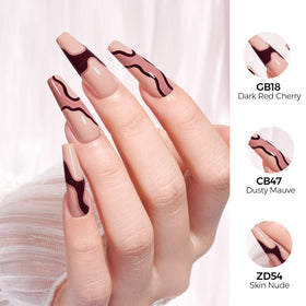 TOMICCA Cherry Red Gel Nail Polish 15ml with base and top coat