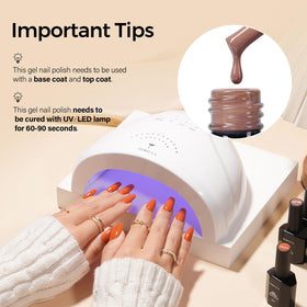 TOMICCA Coffee Brown Gel Nail Polish 15ml in packaging