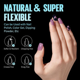 TOMICCA coffin nail tips in use on a hand