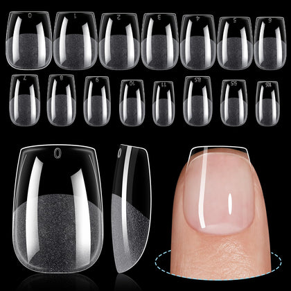 TOMICCA Extra Short Coffin Nail Tips 240Pcs front view