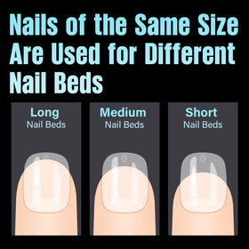 TOMICCA Extra Short Coffin Nail Tips side view