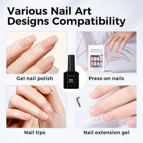 TOMICCA Gel Base Coat 15ml application on nails