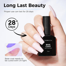 TOMICCA Gel Base Coat 15ml close-up of brush