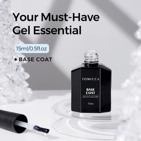 TOMICCA Gel Base Coat 15ml with nail tools