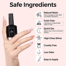 TOMICCA Gel Nail Polish in use during manicure