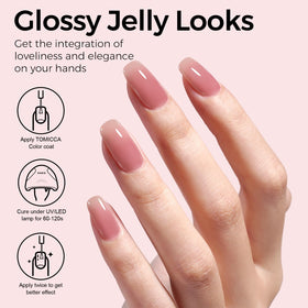 TOMICCA Gel Nail Polish Jelly Grape Red bottle side view