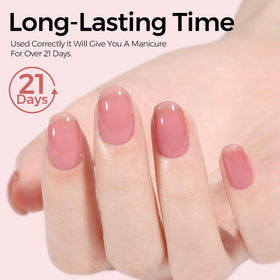 TOMICCA Gel Nail Polish Jelly Grape Red in a beauty setup