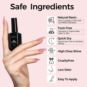TOMICCA Gel Nail Polish Jelly Grape Red with nail art tools