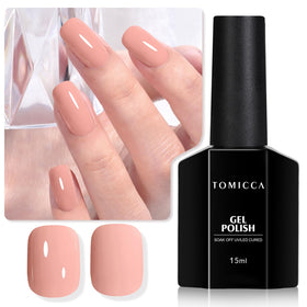 TOMICCA Gel Nail Polish Nude Brown 15ml front view
