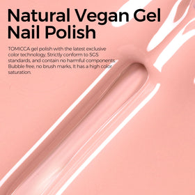 TOMICCA Gel Nail Polish Nude Brown 15ml with nail art designs