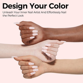 TOMICCA Jelly Milky Pink Gel Nail Polish with nail art tools