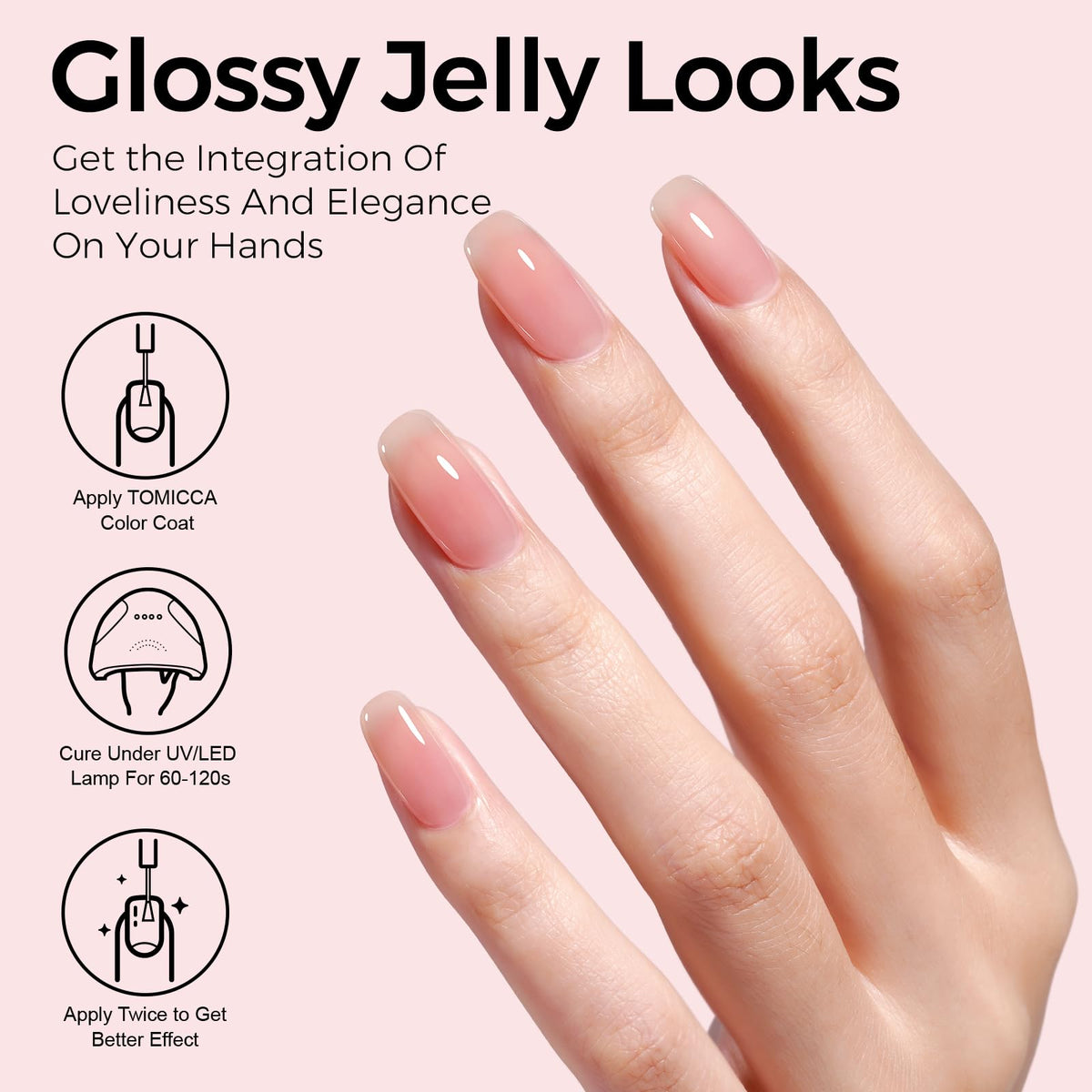 TOMICCA Jelly Pink Gel Nail Polish packaging